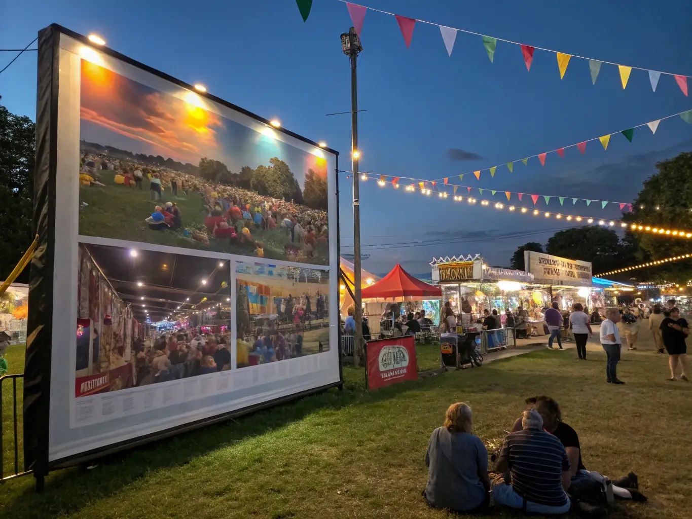 A photograph capturing the lively atmosphere of the Community Art Festival 2022, featuring artists displaying their work and community members enjoying the event.